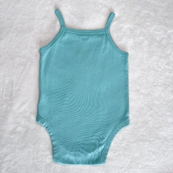 Old Navy Sleeveless Bodysuit | Baby Girls | 12-18 Months | Floral | Aqua - Picture 2 of 5